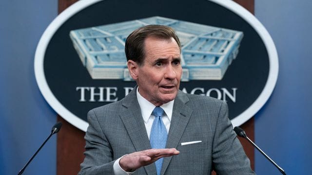 Kann eine neue Drohne den Ukrainern helfen? Pentagon-Sprecher John Kirby sieht großes Potenzial.