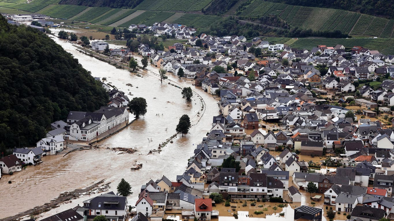 Flutkatastrophe im Ahrtal: Heftige Regenfälle und Dauerregen haben für Überschwemmungen gesorgt.