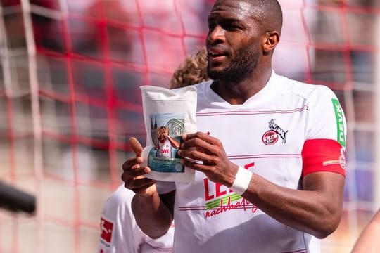 Kölns Stürmer Anthony Modeste sorgte mit seinem Kaffee-Jubel für Diskussionen.