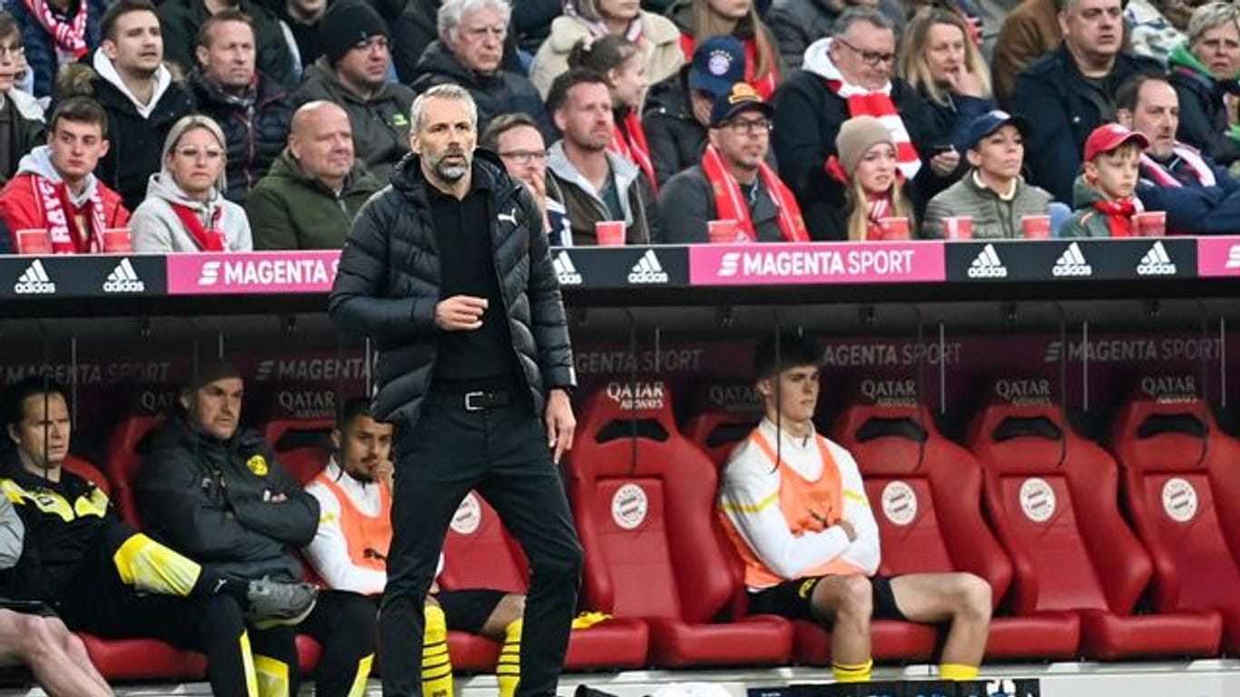 Dortmunds Trainer Marco Rose ärgerte sich nach dem Spiel über den nicht gegebenen Strafstoß.