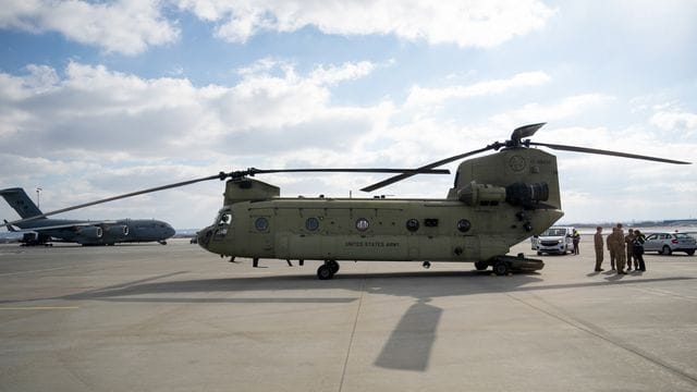 Boeing CH-47 Chinook Helicopter der US-Armee.