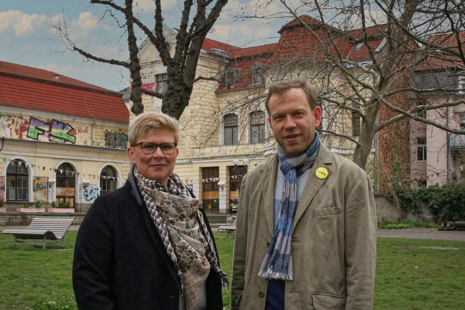 Cornelia Mai und Andreas Handschuh: Beide engagieren sich im Kulturquartier Schauspielhaus.