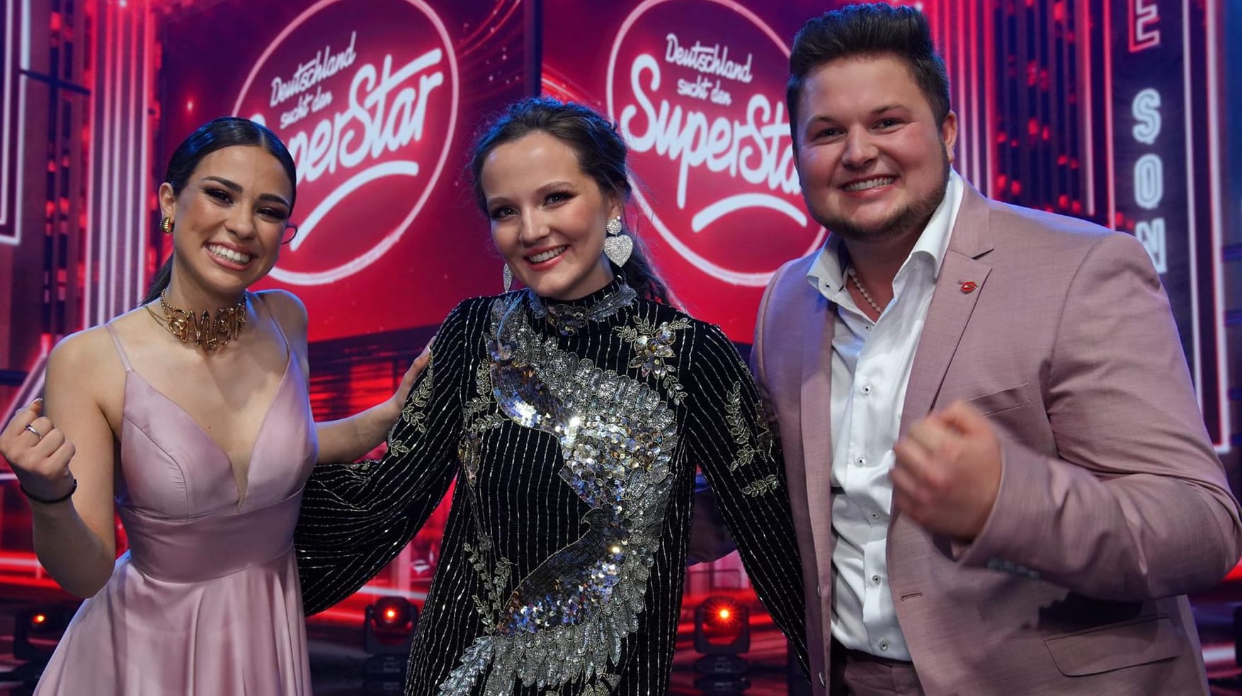 Melissa Mantzoukis, Amber van den Elzen und Harry Marcello Laffontien: Die drei Sänger sind im Finale.