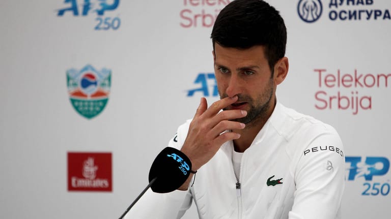 Emotional: Novak Djokovic, hier auf einer Pressekonferenz Mitte April.