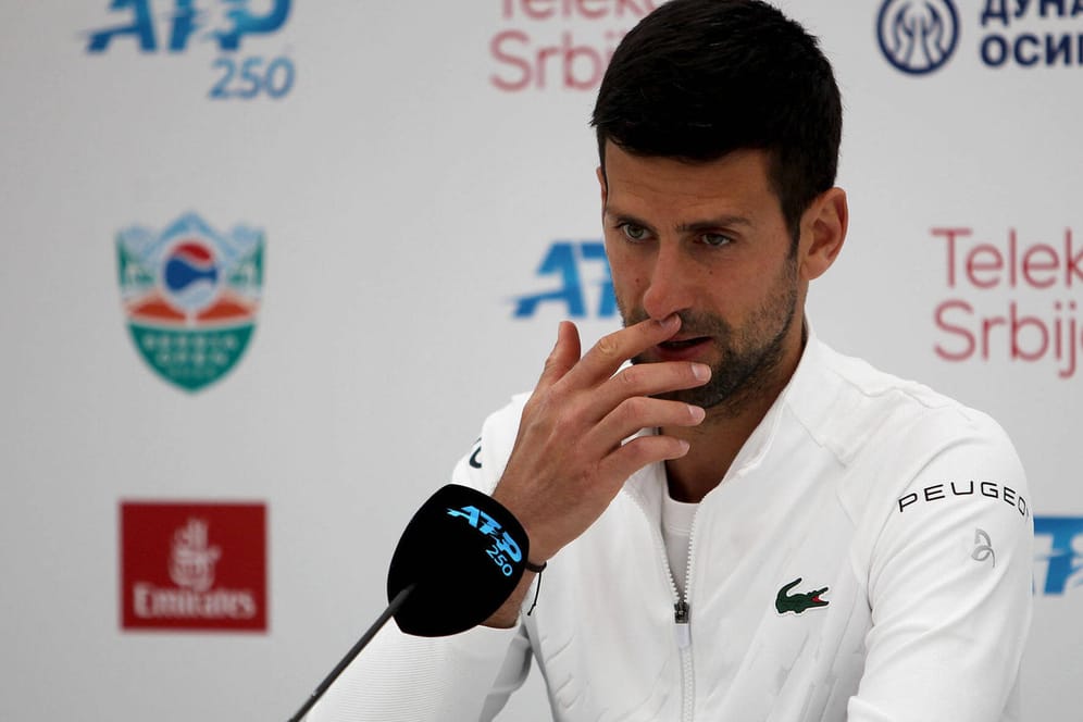 Emotional: Novak Djokovic, hier auf einer Pressekonferenz Mitte April.