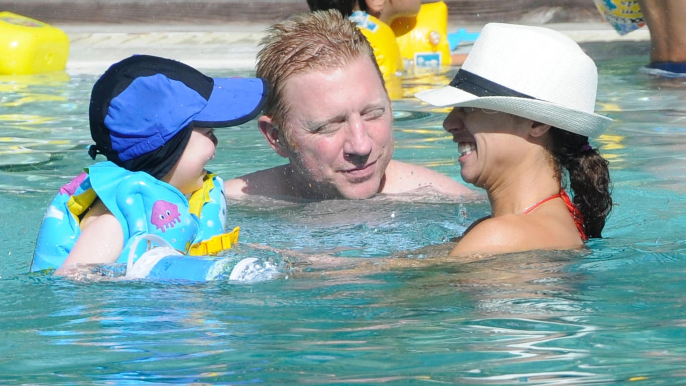 Gemeinsames Glück in vergangenen Zeiten: Boris Becker mit Lilly und dem gemeinsamen Sohn Amadeus im Dezember 2011 in Miami Beach, Florida.