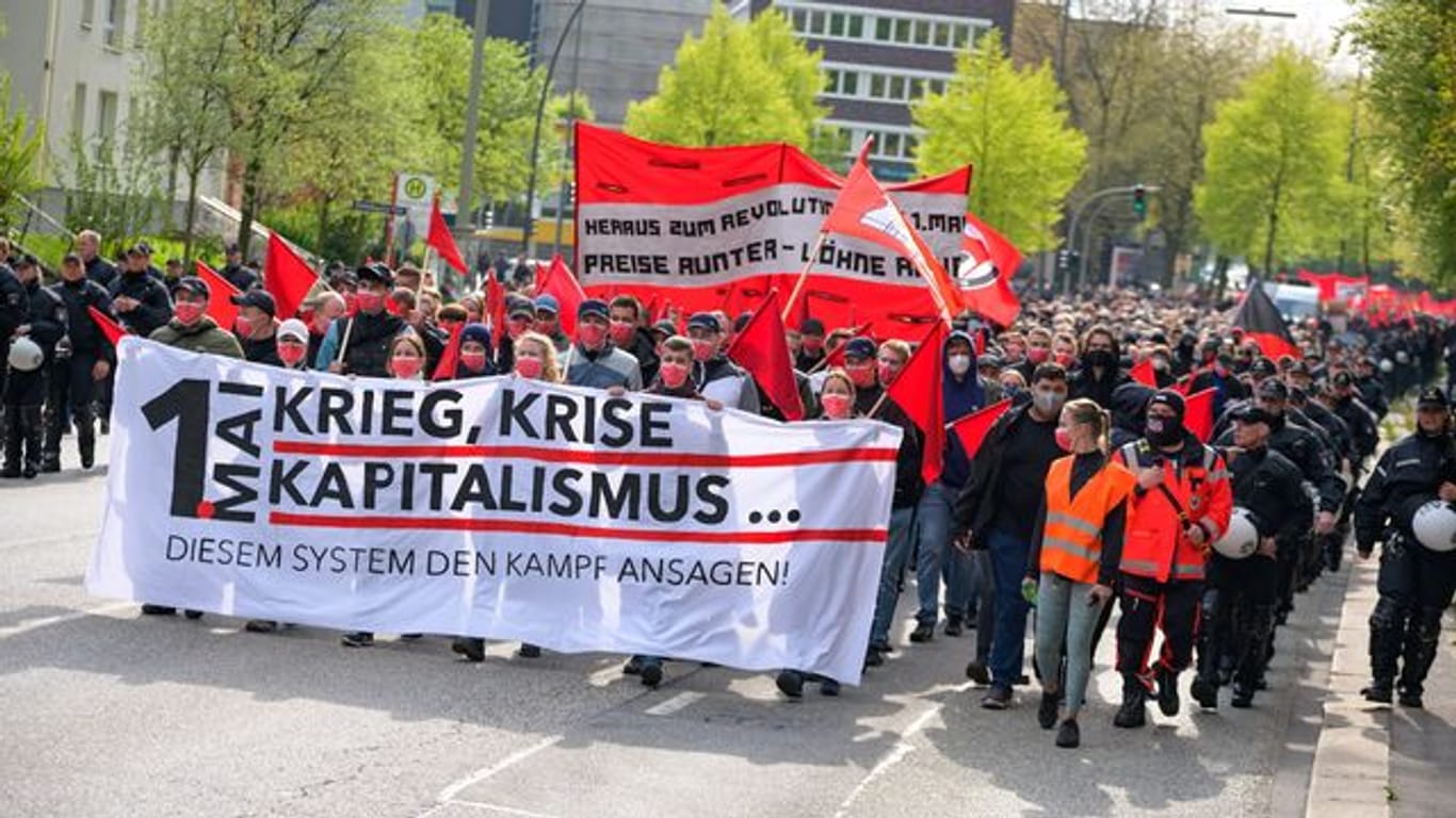 1. Mai - Demonstration - Hamburg