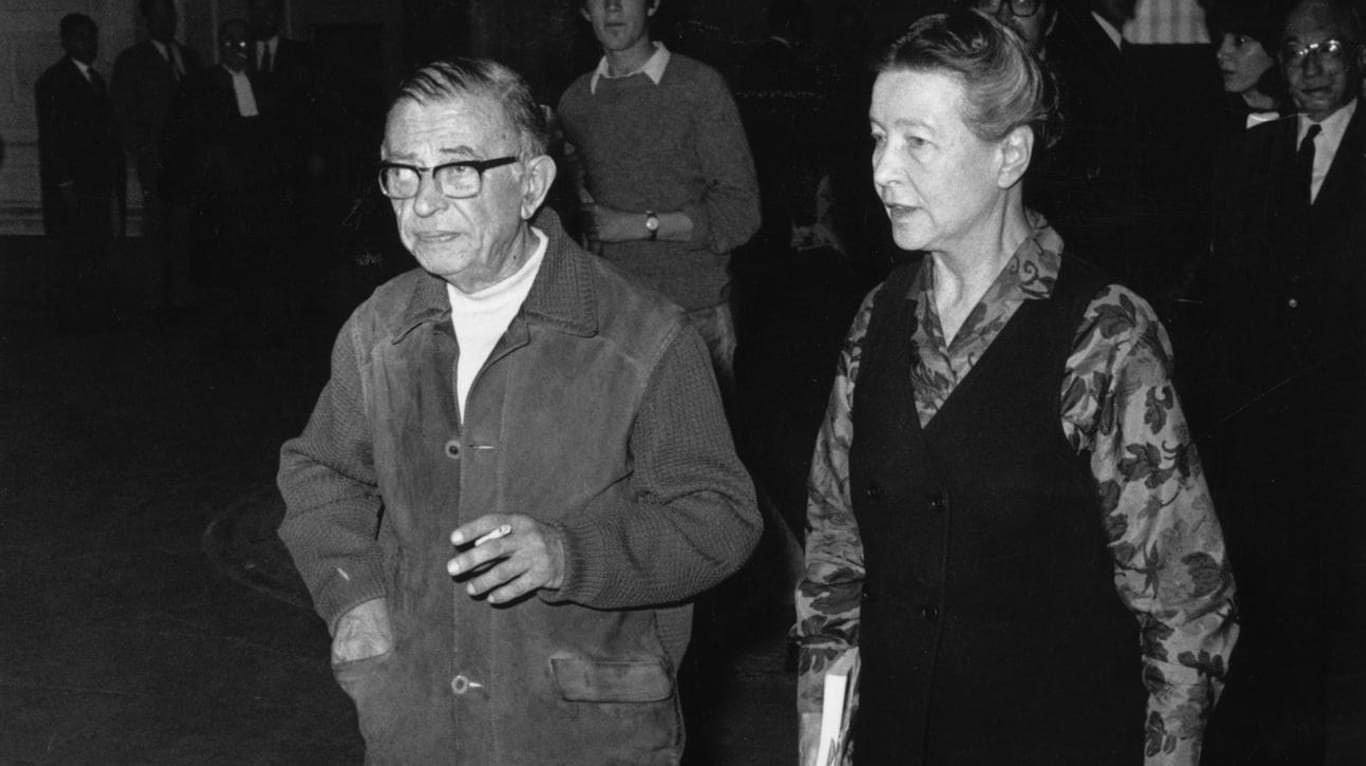 Jean-Paul Sartre und Simone de Beauvoir, Anfang der Siebziger: Alice Schwarzer freundet sich in Paris mit den Existentialisten an.