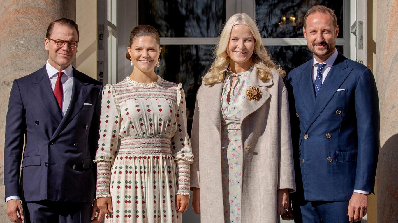 Norwegen-Royals in Schweden: Prinz Daniel, Kronprinzessin Victoria, Kronprinzessin Mette-Marit und Kronprinz Haakon.