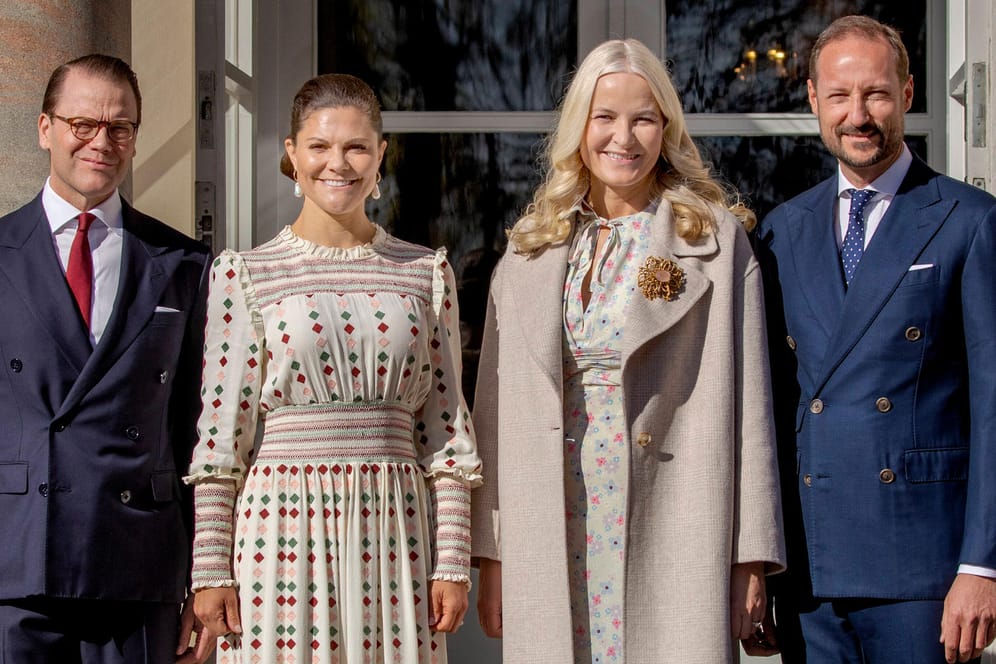 Norwegen-Royals in Schweden: Prinz Daniel, Kronprinzessin Victoria, Kronprinzessin Mette-Marit und Kronprinz Haakon.