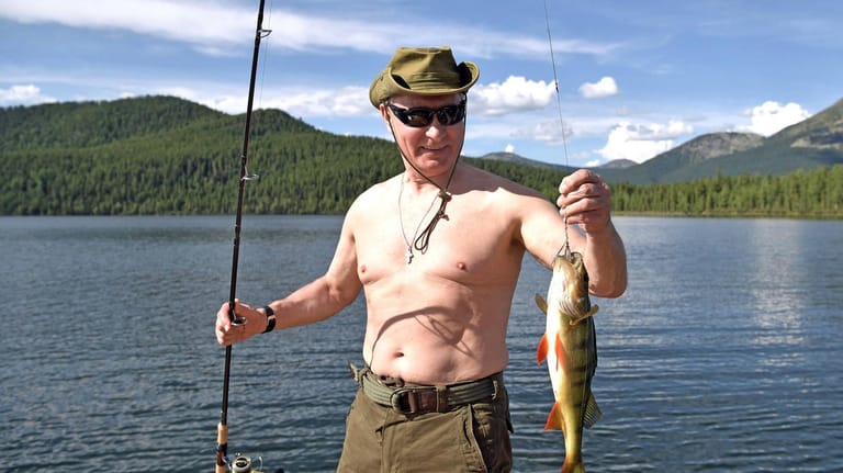 August 2017 in Sibirien: Bilder wie diese sollen offenbar zeigen, dass Putin bei bester Gesundheit ist.