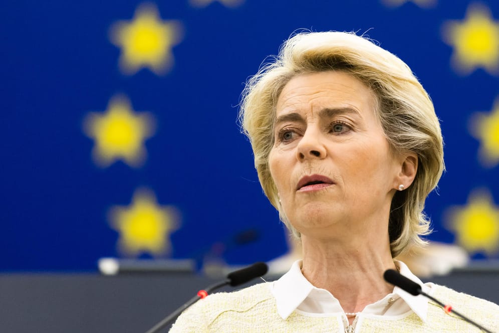 Ursula von der Leyen: Die EU-Kommissionspräsidentin stellte ein weiteres Sanktionspaket gegen Russland vor.