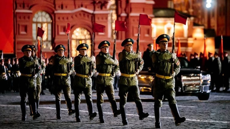 Am 29. April 2022 fand eine Übung der geplanten Militärparade zum 9. Mai in Moskau statt.