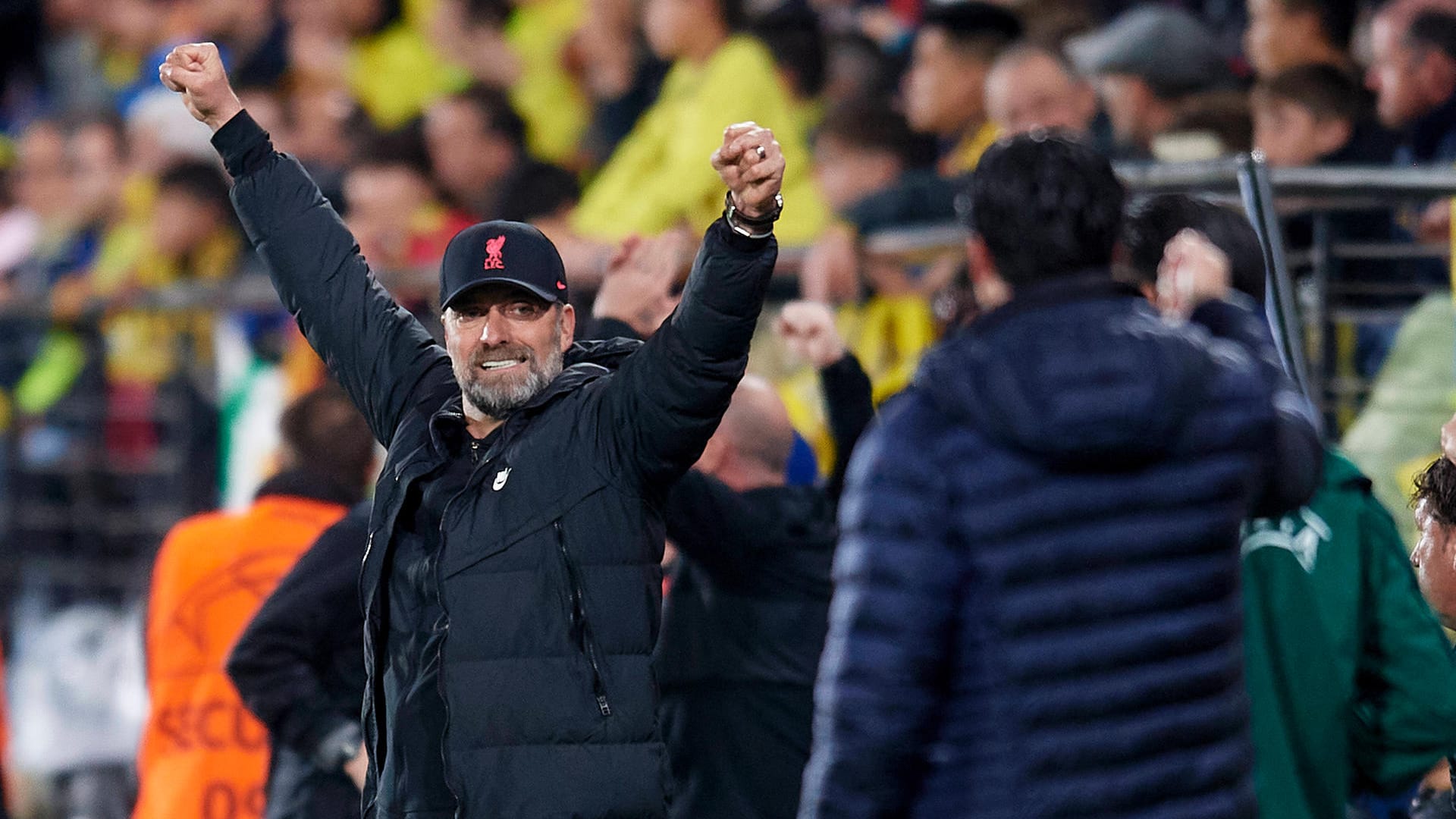 Jürgen Klopp jubelt: Der FC Liverpool hat soeben das Finale der Champions League erreicht.