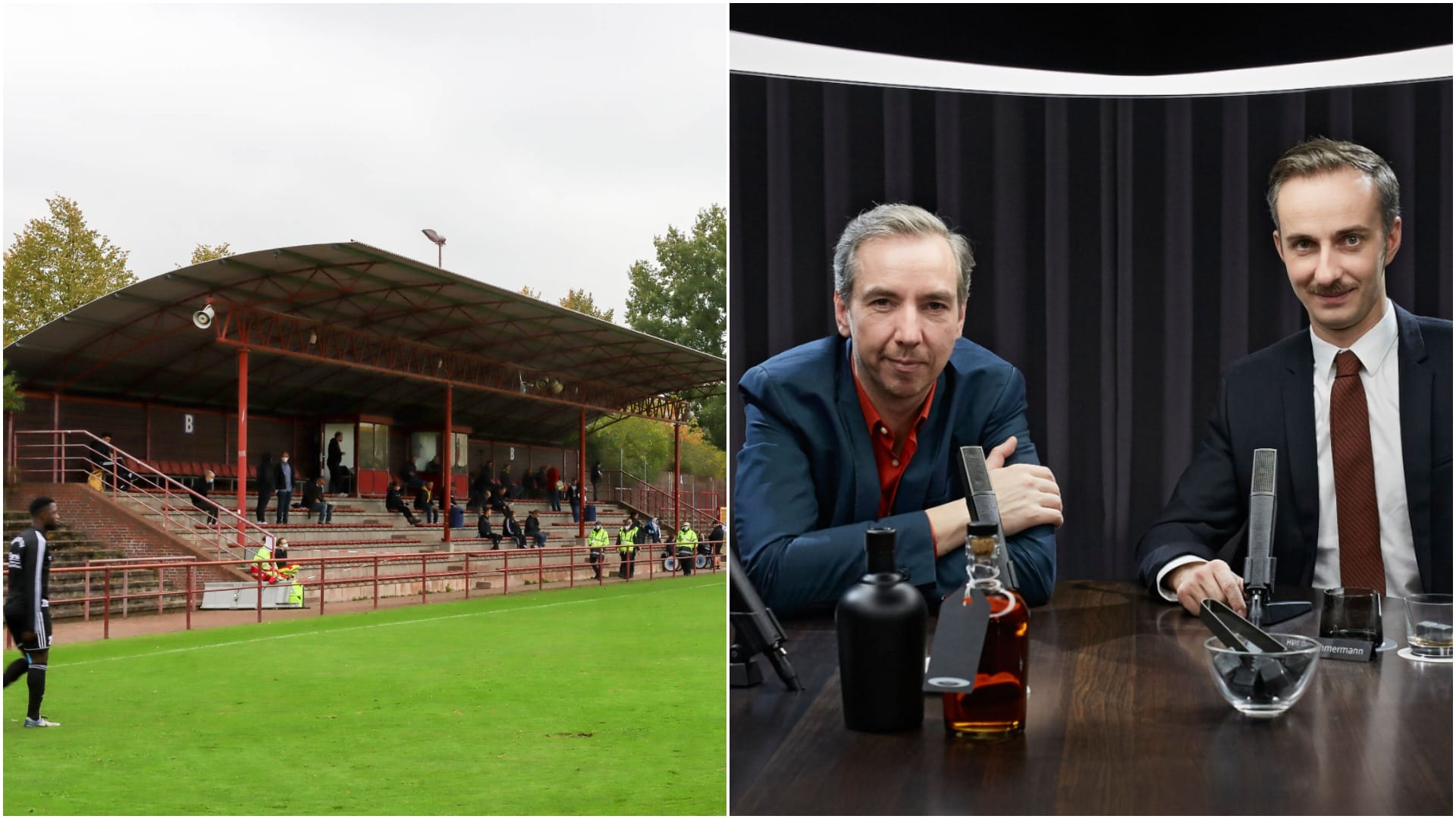 Sportplatz in Eimsbüttel neben Schulz und Böhmermann (Archivfoto): Die Podcaster sehen den neuen Platznamen kritisch. Sportplatz in Eimsbüttel neben Schulz und Böhmermann (Archivfoto): Die Podcaster sehen den neuen Platznamen kritisch.