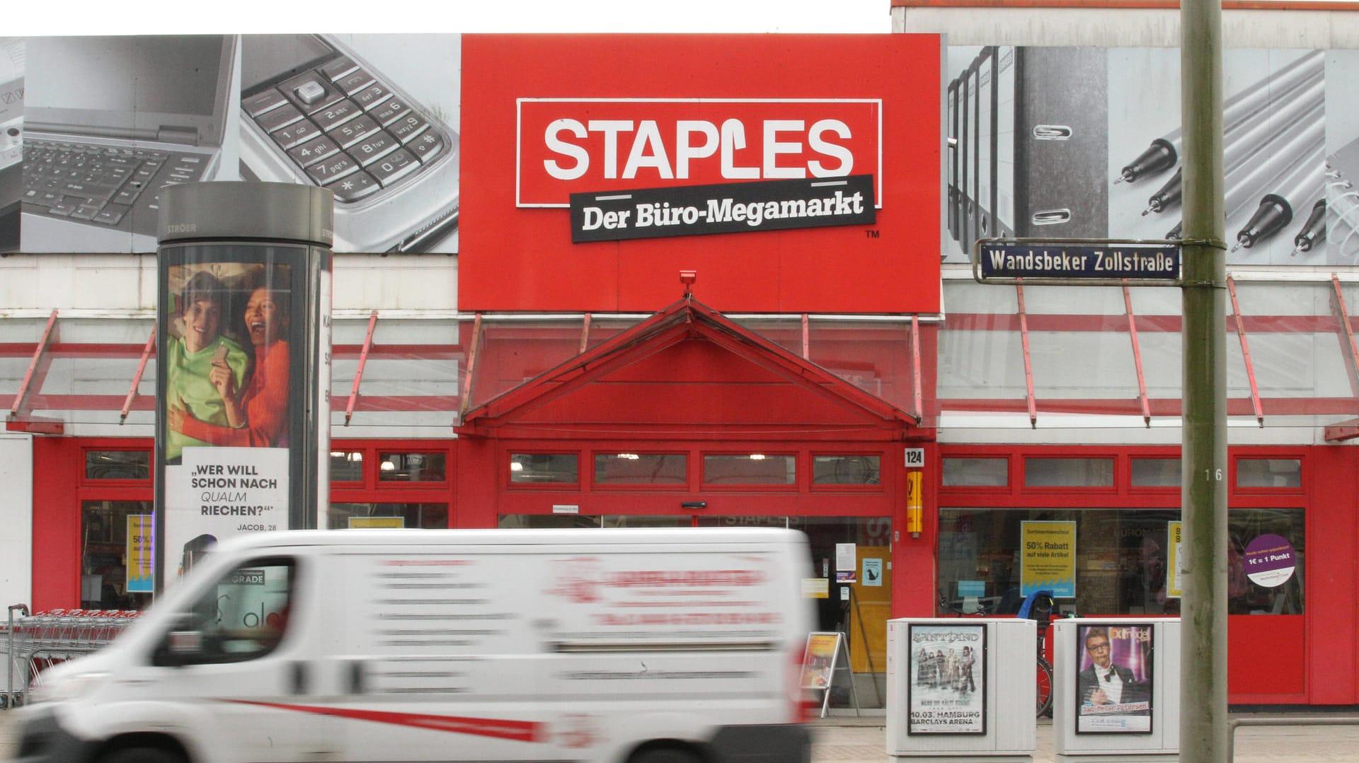 Staples-Filiale in Hamburg (Symbolbild): Der Büroartikelhändler ging Anfang des Jahres insolvent.