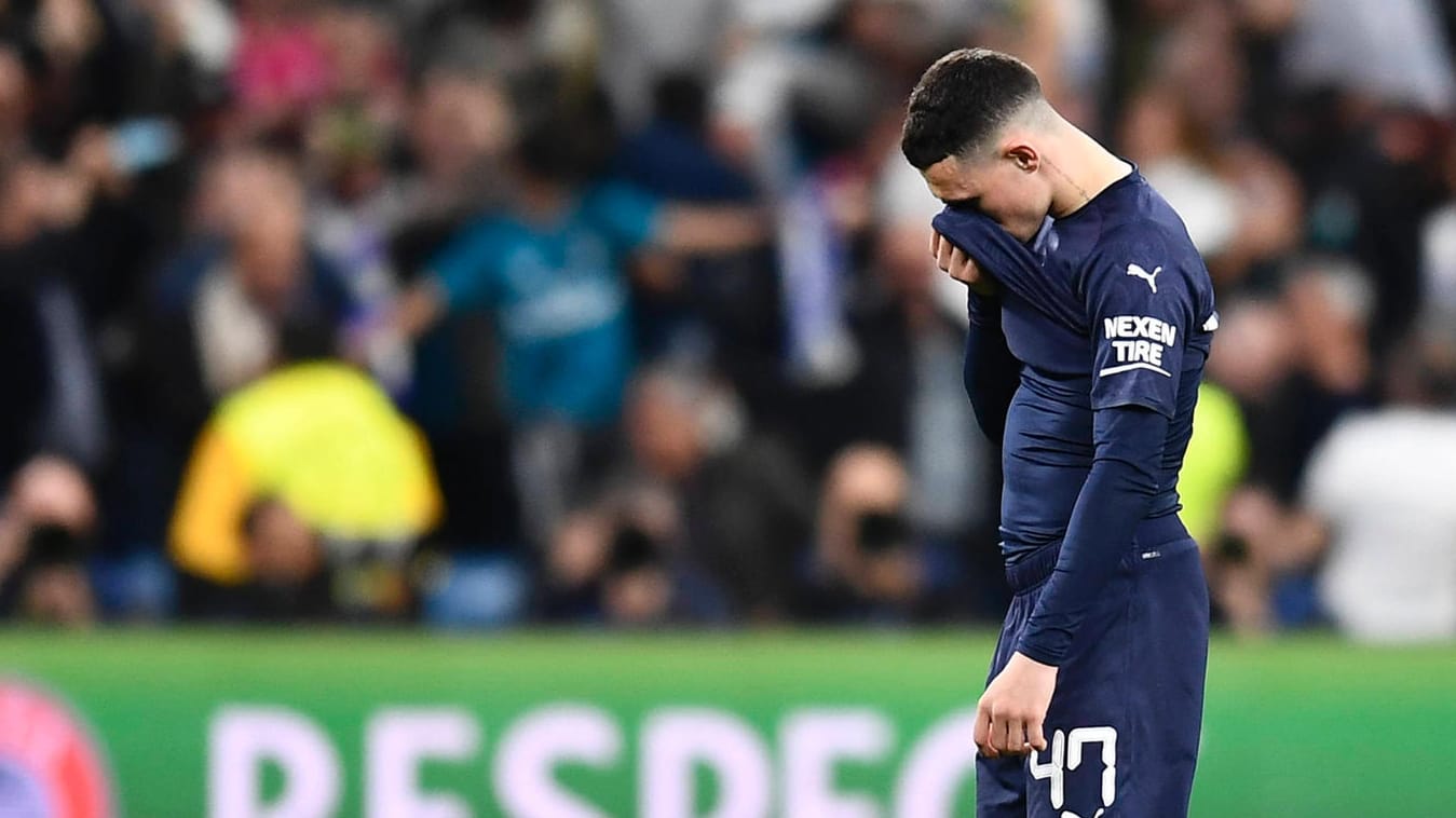 Phil Foden: Der Jungstar von Manchester City kroch schwer enttäuscht vom Platz des Bernabeu.