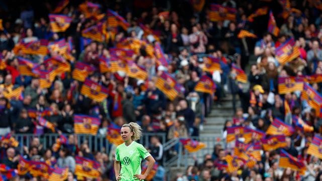 Das Spiel in der Champions League zwischen den Frauen von Barcelona und dem VfL Wolfsburg sahen 91.