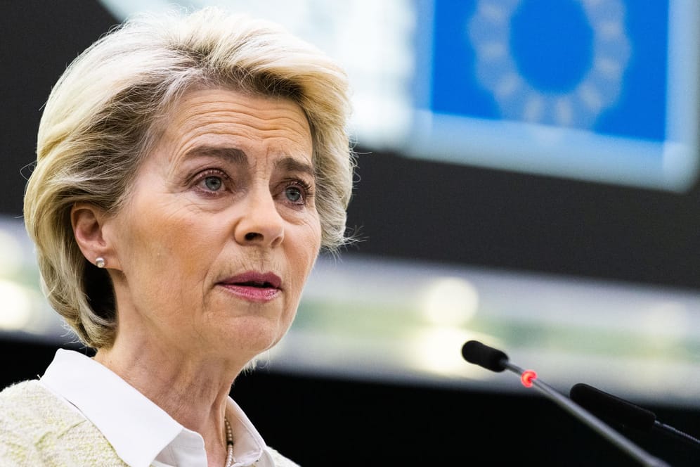 Ursula von der Leyen: Die EU-Kommissionspräsidentin hat am Mittwoch ein Sanktionspaket gegen Russland vorgestellt.