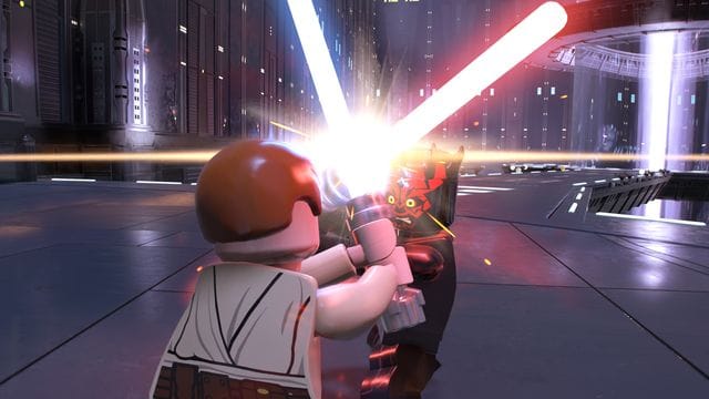 Warum so grimmig? Hier kämpfen die Lego-Versionen von Obi Wan Kenobi und Darth Maul gegeneinander.