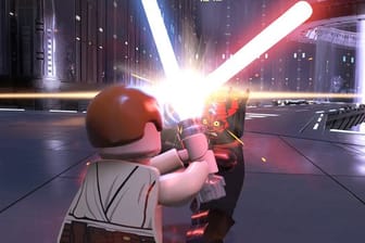 Warum so grimmig? Hier kämpfen die Lego-Versionen von Obi Wan Kenobi und Darth Maul gegeneinander.