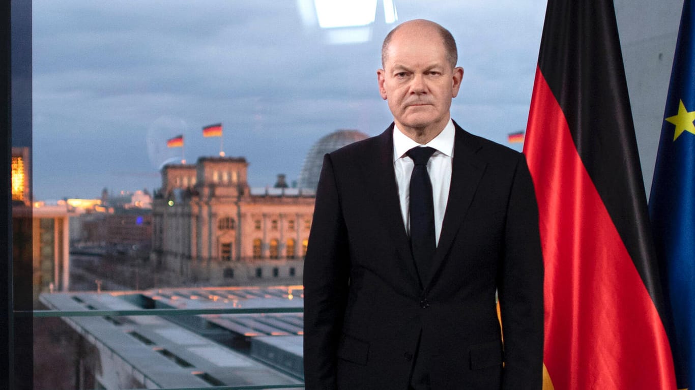Olaf Scholz, Bundeskanzler und SPD-Politiker: Es wäre bereits die zweite Fernsehansprache des Kanzlers.
