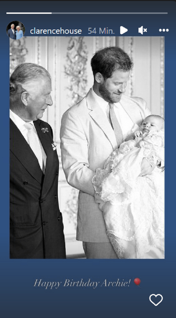 Prinz Charles, Prinz Harry und Archie Harrison: Prinz Charles gratuliert seinem Enkel zum dritten Geburtstag.