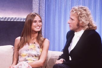 Heidi Klum 1999 zu Gast bei "Wetten, dass..?": Sieben Jahre zuvor begann ihre Karriere in einer Gottschalk-Show.