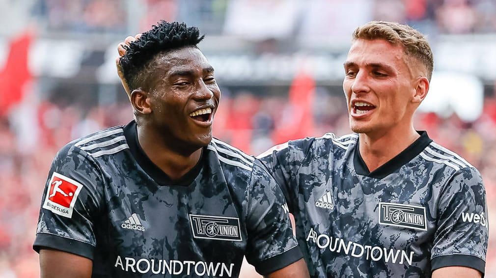 Taiwo Awoniyi und Grischa Prömel (r.): Der Unioner traf zum 1:0 gegen Freiburg.