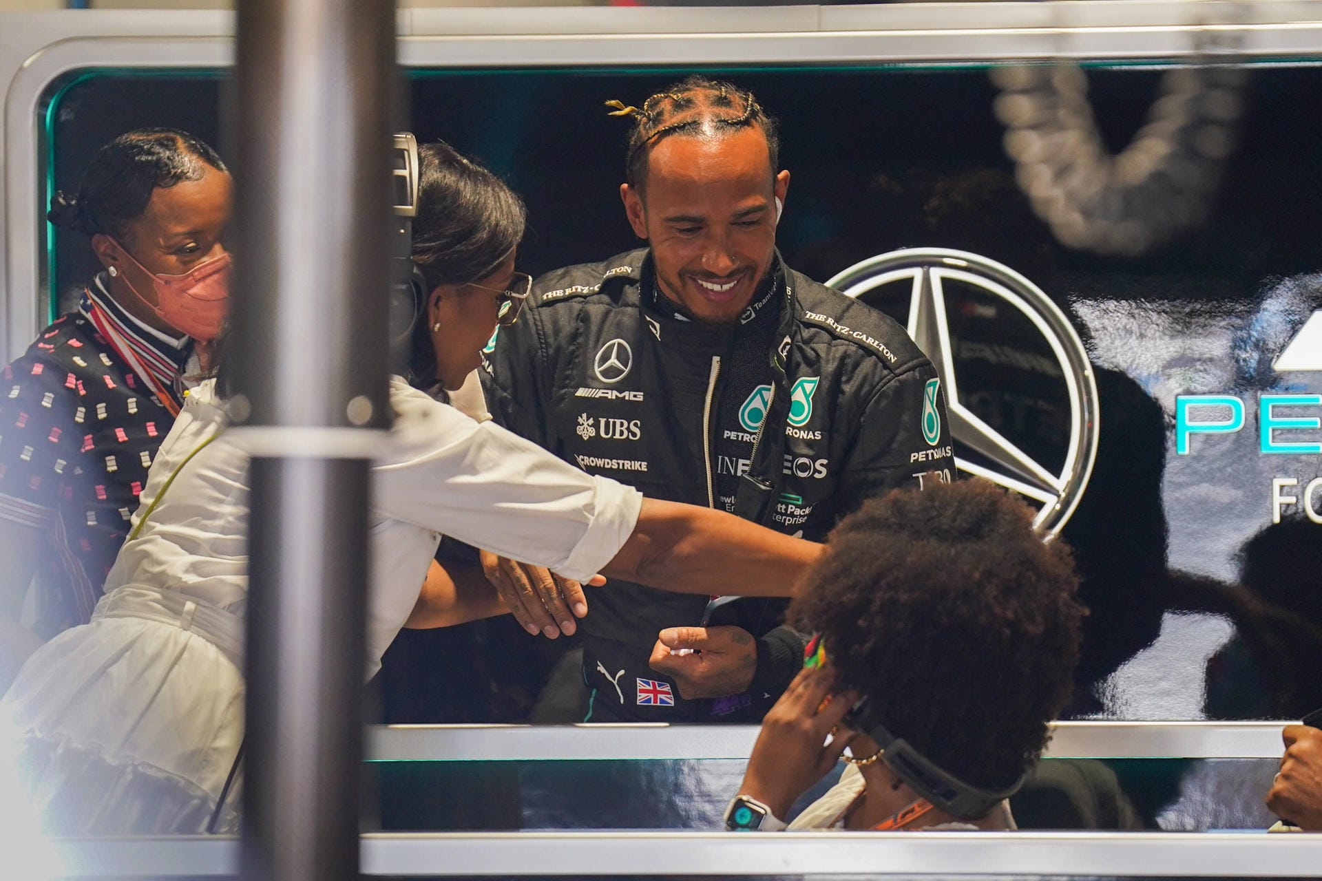 Ex-First-Lady Michelle Obama unterhielt sich beim Formel-1-Rennen mit Lewis Hamilton.