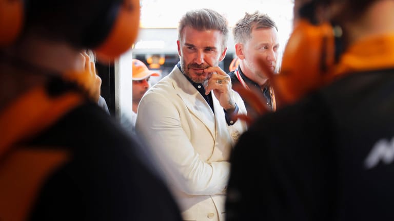 Ex-Fußballstar David Beckham ließ sich am Wochenende beim Formel-1-Rennen in Miami blicken.