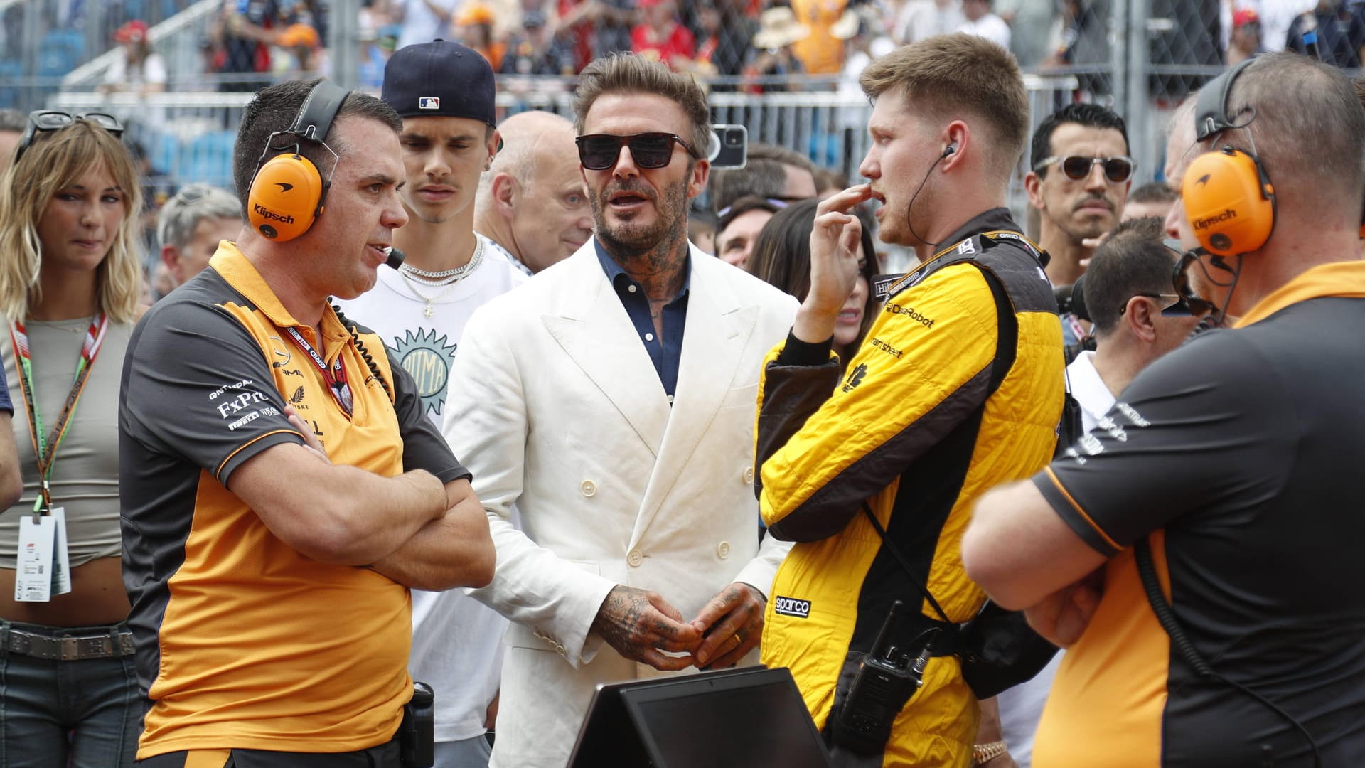 David Beckham besuchte unter anderem das Team von McLaren.