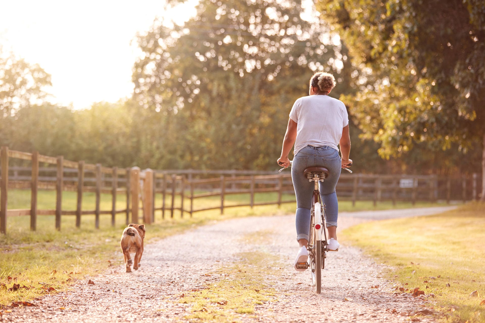 Unterwegs sollte man stets beobachten, ob der Hund körperlich überfordert ist. Das Tempo gibt am besten der Vierbeiner vor. Je nach Fitness und Hunderasse sind etwa zehn Kilometer am Stück möglich.