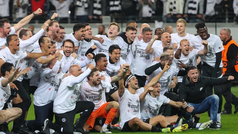 Eintracht Frankfurt feierte den Einzug ins Europa-League-Finale.