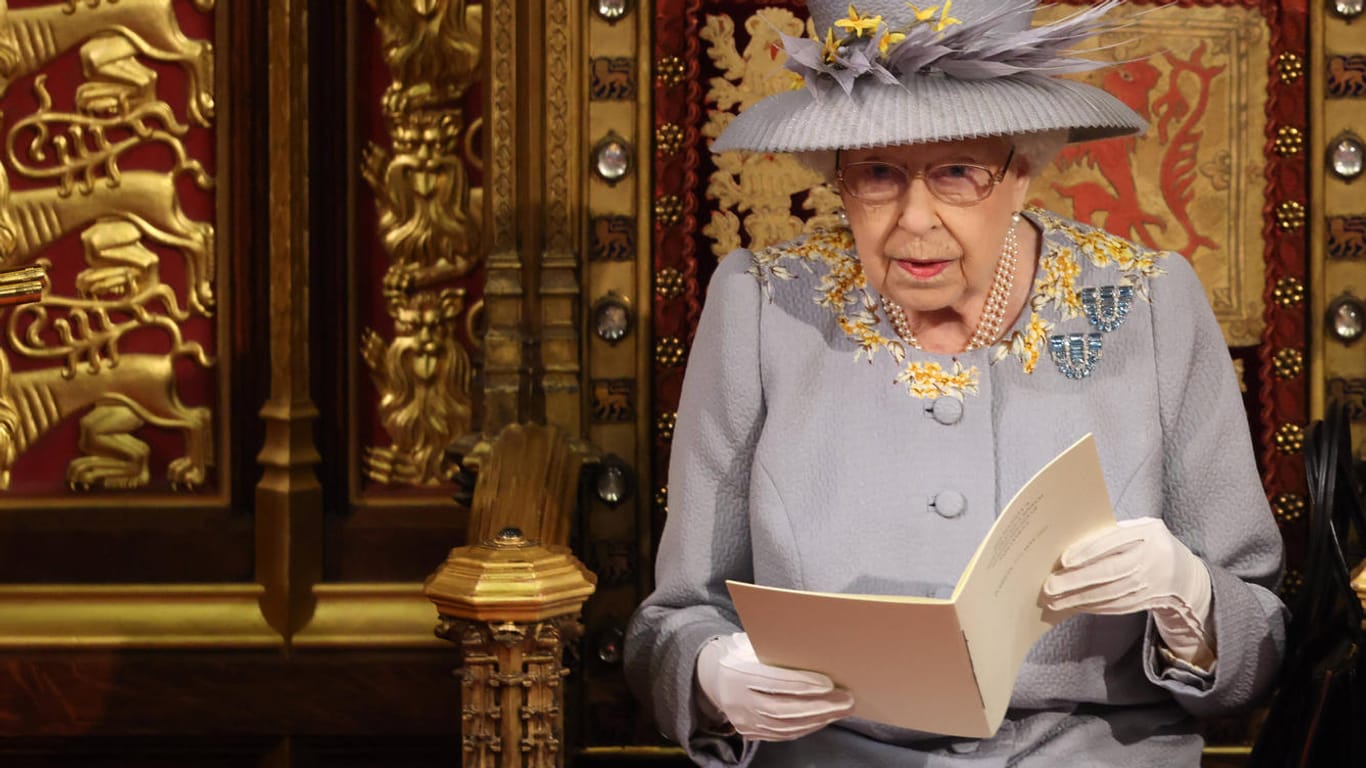 Queen Elizabeth beim State Opening of Parliament im Jahr 2021: In diesem Jahr wird sie vertreten.