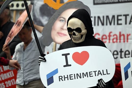 Demonstration gegen Rheinmetall