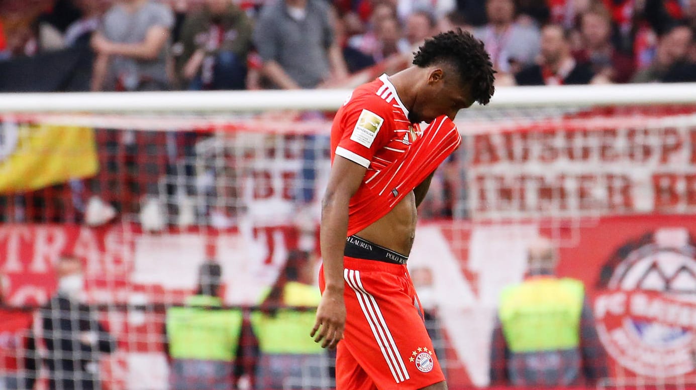 Kingsley Coman: In der Nachspielzeit gegen Stuttgart sah der Franzose die Rote Karte.