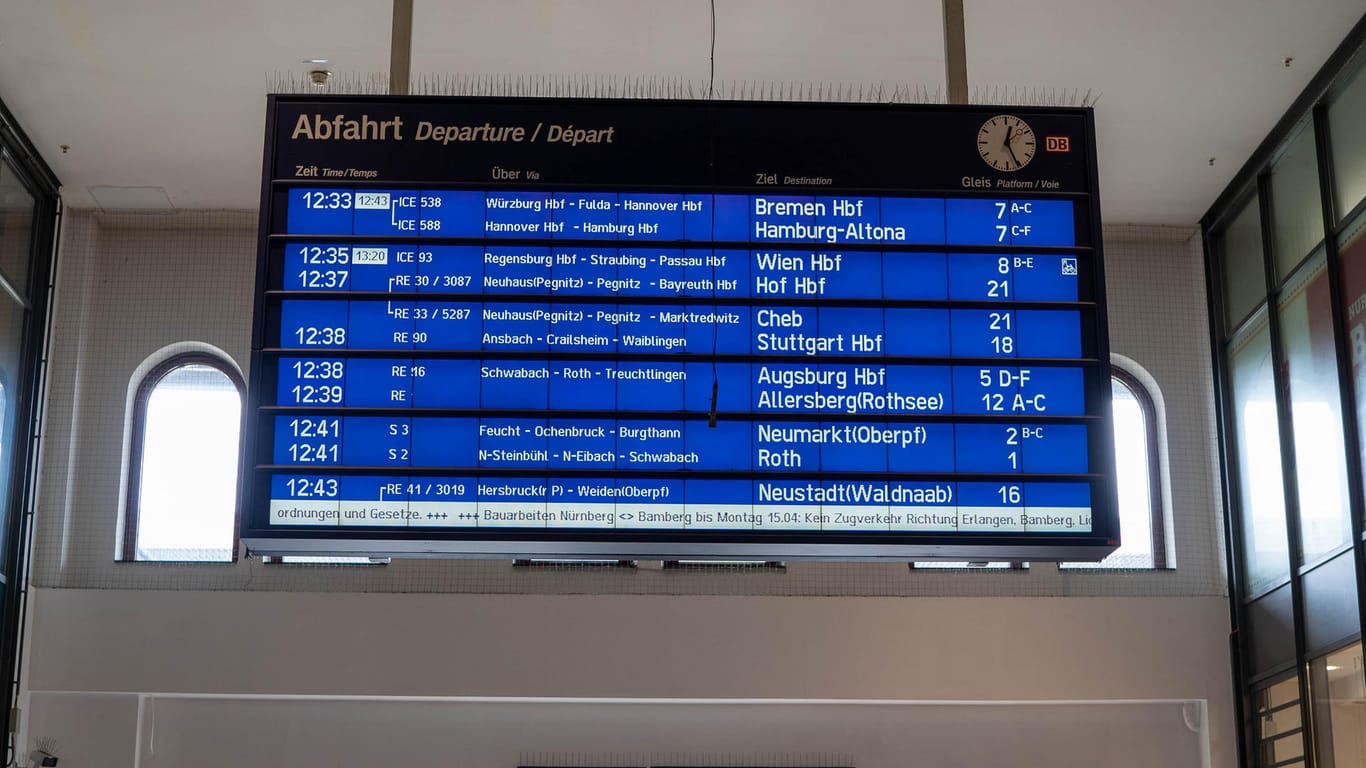 Anzeigetafel im Hauptbahnhof (Symbolbild): So viele Möglichkeiten bietet das 9-Euro-Ticket.