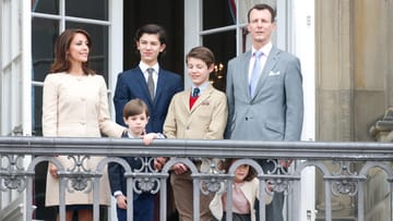 Prince Joachim with his family: The royal and his wife Princess Marie have children Prince Felix, Princess Athena and Prince Henrik.  Prince Nikolai is from a previous marriage of the Dane.