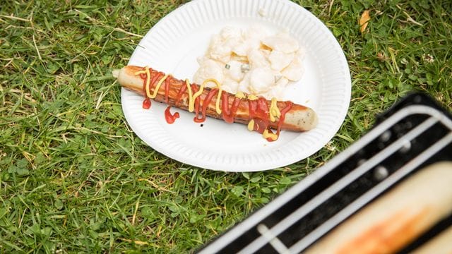 Erst wird die Wurst gegessen - und dann? Pappteller werden oft falsch entsorgt.