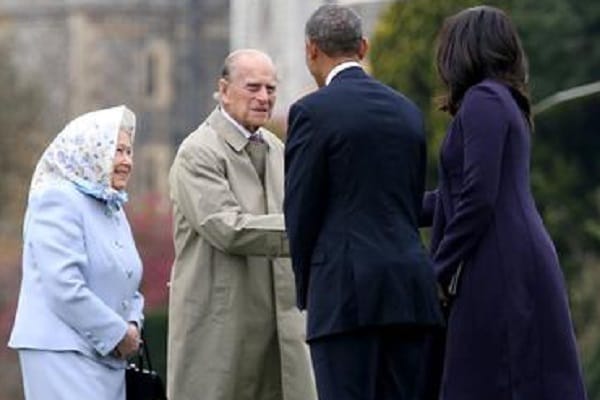 April 2016: Die Royals empfangen den damaligen US-Präsidenten Barack Obama und First Lady Michelle Obama auf Windsor Castle.