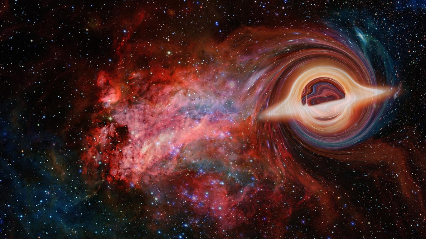 Visualisierung eines Schwarzen Lochs.