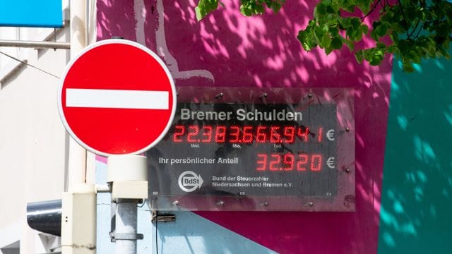 Umstellung der Bremer Schuldenuhr