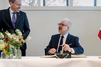 Besuch lettischer Präsident Egils Levits in Kiel