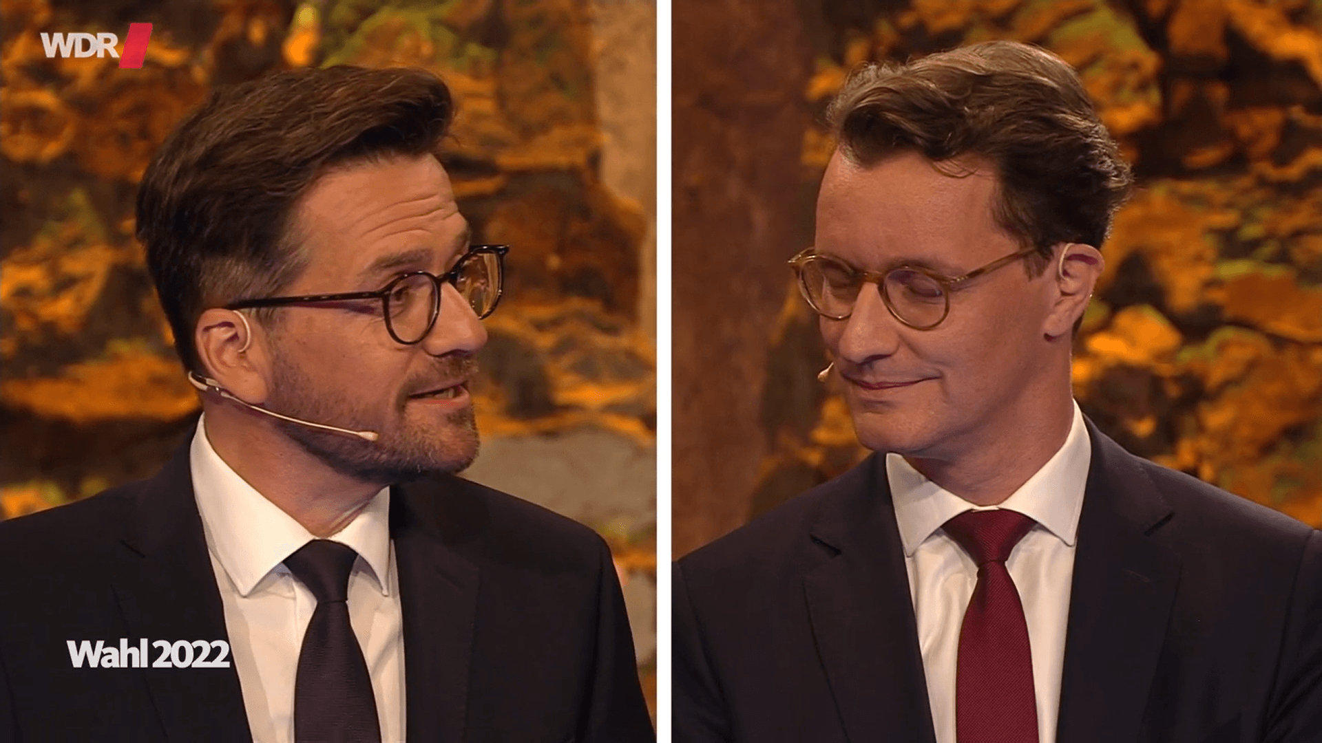 SPD-Spitzenkandidat Thomas Kutschaty und CDU-Spitzenkandidat Hendrik Wüst: Der große Knall blieb im TV Duell aus.