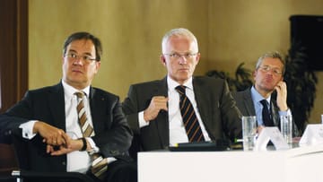 Armin Laschet, Jürgen Rüttgers und Norbert Röttgen (vl): Rüttgers stand wegen Wahlkampfspenden in der Kritik.