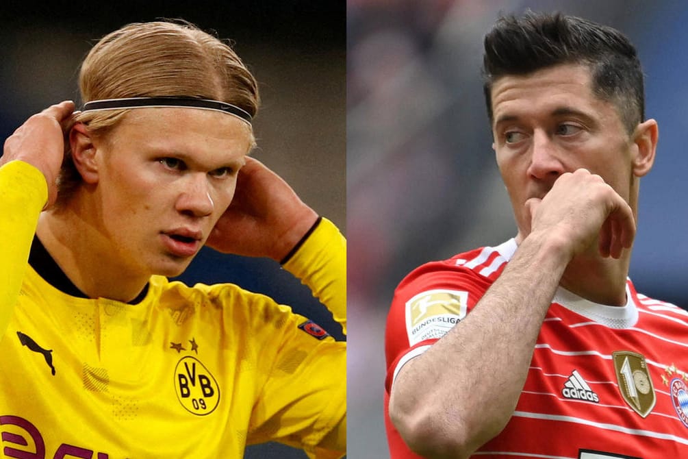 Erling Haaland und Robert Lewandowski: Keiner der beiden Topstürmer sagt Ja zu Bayern.