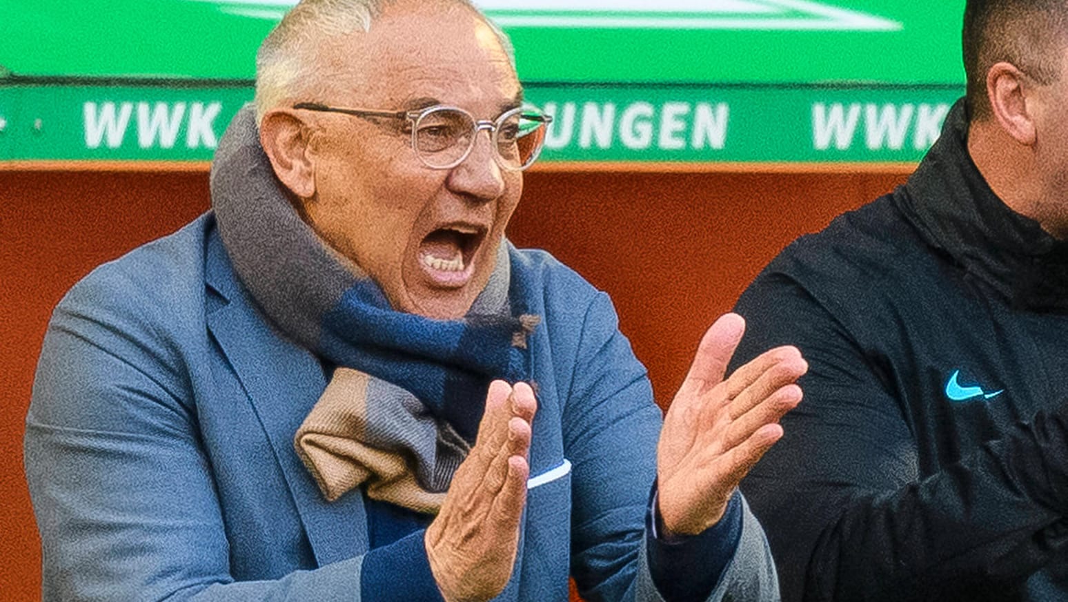 Felix Magath: Herthas Trainer steht am letzten Spieltag unter Strom. Felix Magath: Herthas Trainer steht am letzten Spieltag unter Strom.