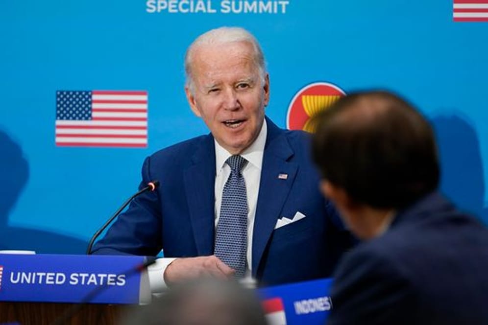 US-Präsident Joe Biden beim Sondergipfel zwischen den USA und dem Verband südostasiatischer Nationen (ASEAN) in Washington.