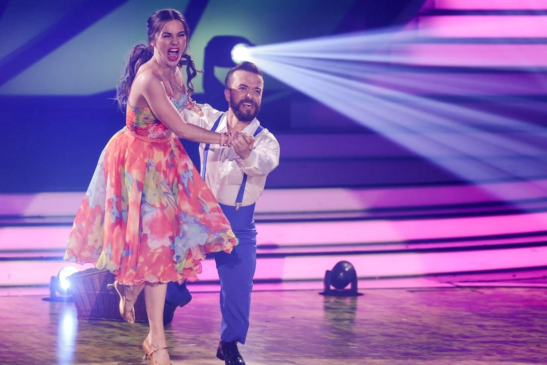 Sportler Mathias Mester und seine Tanzpartnerin Renata Lusin bei "Let's Dance".